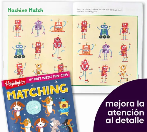 Vista 2 de Highlights for Children Mi Primer Puzzle Divertido 2024 - Libros de rompecabezas para niños de 3 a 6 años, conjunto de 4 libros de emparejamiento