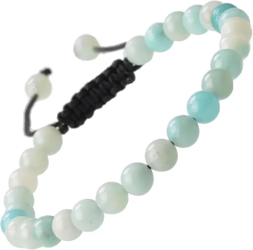 Vista 13 de MASSIVE BEADS - Pulseras ajustables unisex de cuentas de cristal de piedras preciosas con poder curativo natural, de macramé Piedras de 7 chakras