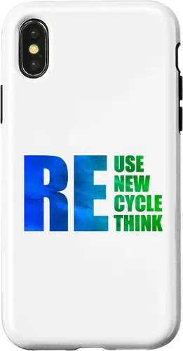 Vista 4 de iPhone 14 Reutilizar Renovar Reciclaje Repensar Salvar Día de la Tierra Klima Umwelt Case