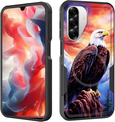 Vista 37 de Funda magnética para Galaxy A16 5G, [compatible con MagSafe] [protección contra caídas de grado militar] Funda resistente a prueba de golpes