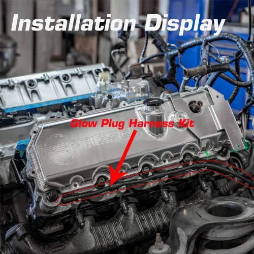 Vista 7 de Michigan Motorsports El arnés de bujías incandescentes incluye 8 bujías incandescentes para Ford 6.0 Power Stroke 2004 a 2010 tanto para lado