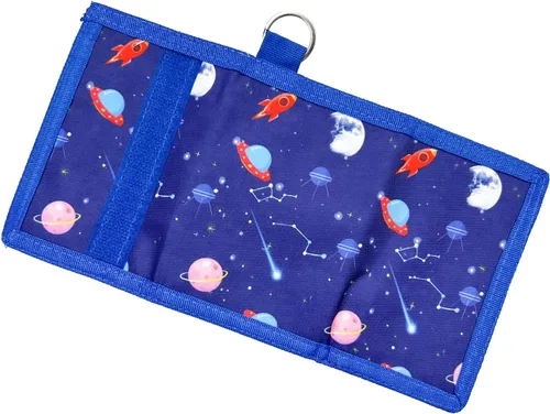 Vista 4 de Carteras de lona para niños con adhesivo y bolsillo con cremallera para adolescentes Estilo 12