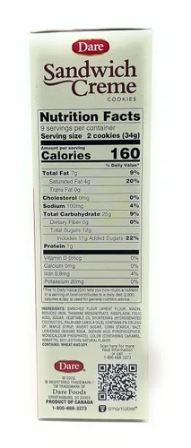Vista 2 de Dare Galletas, Crema de hoja de arce, 12.3 oz, (cfuda)
