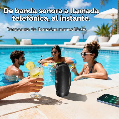 Vista 8 de Hisense FlexBoom - Altavoz Bluetooth portátil, IP67 impermeable, a prueba de polvo y golpes, hasta 80 W de gran sonido, Bluetooth 6.0, Auracast, TWS