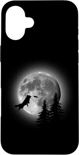 Vista 23 de Border Collie Catching Frisbee Moon Case for iPhone 16