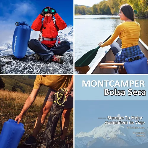 Vista 7 de Bolsa seca impermeable de 30D nailon - Adecuada para senderismo, kayak y rafting - Bolsa de almacenamiento impermeable portátil con cierre de rollo