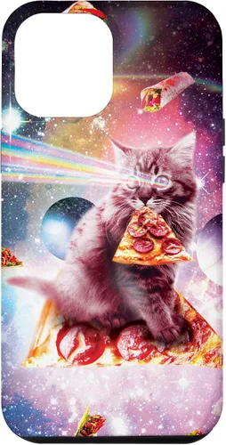 Vista 10 de iPhone 12 mini gato de pizza del espacio exterior - Rainbow Laser, Taco, funda burrito