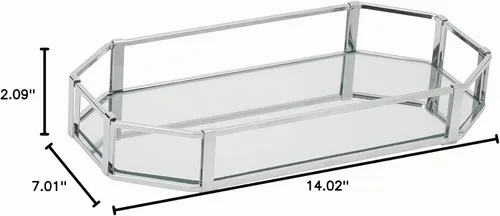 Vista 4 de Bandeja de tocador de espejo de diseño octangular