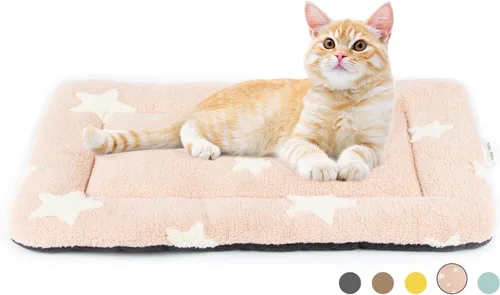 Vista 27 de Mora Pets - Cama para gatos de interior lavable, almohadilla antideslizante para jaula de perros, linda cama para perros con estrellas para perros