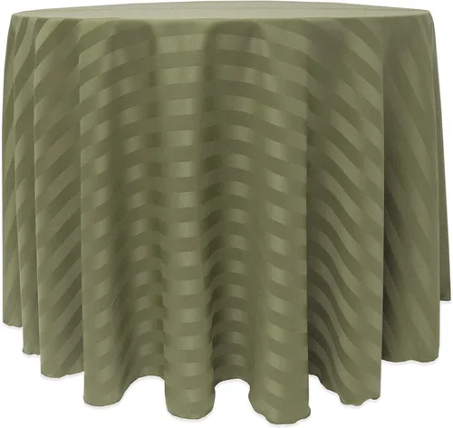 Vista 37 de Ultimate Textile Mantel redondo de rayas satinadas de 60 pulgadas, se adapta a mesas de menos de 60 pulgadas de diámetro, berenjena berenjena