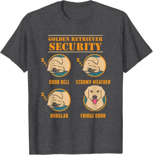 Vista 36 de Camisa Golden Retriever de seguridad Golden Retriever para perro divertido, Negro, S