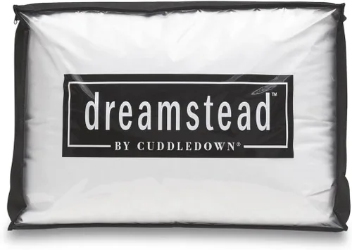 Vista 4 de Cuddledown Dreamstead 700 Fill Power Almohada Plumón de ganso blanco europeo Carcasa 100% algodón, tejido de ventana Hipoalergénica Hecha a