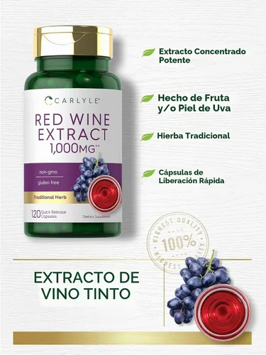 Vista 3 de Cápsulas de extracto de vino tinto Carlyle 120