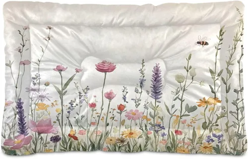 Vista 21 de Almohadilla de cama para mascotas con estampado de vaca 3D, tapete suave para cama de perro con parte inferior antideslizante, almohadilla de jaula