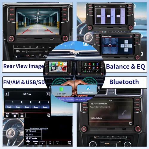 Vista 6 de Radio estéreo compatible para automóvil, RCD360 PRO3S RCD330, Carplay, Android Auto, Bluetooth, USB, AM/FM, RVC, tarjeta SD, para VW Golf MK5 MK6