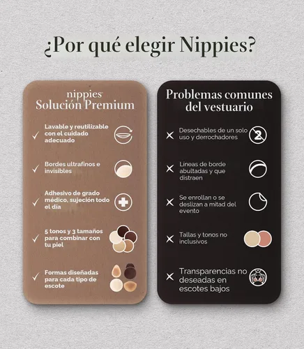 Vista 3 de Nippies - Cubiertas reutilizables para pezones, empanadas seguras para la Círculos Caramelo
