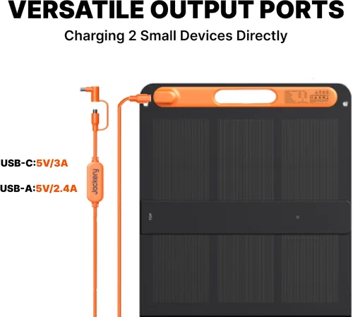 Vista 5 de Jackery SolarSaga - Panel solar portátil de 200 W, paneles solares bifaciales plegables IP68, compatible con la estación de energía Jackery Explorer