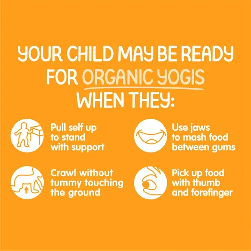 Vista 5 de Happy Baby Organics Yogis Snacks liofilizados de yogur y frutas, plátano y mango, bolsa de 1 onza (paquete de 8) el embalaje puede variar