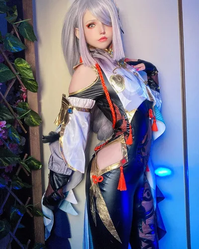 Vista 3 de NSPSTT Shenhe - Disfraz de cosplay para mujer overol para Halloween GC918A-XL talla XL