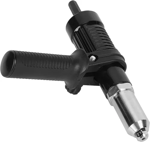 Vista 4 de Kit adaptador de pistolas de remache, accesorio de remache de taladro eléctrico, herramienta de mano remachadora, con mango de mango, acero