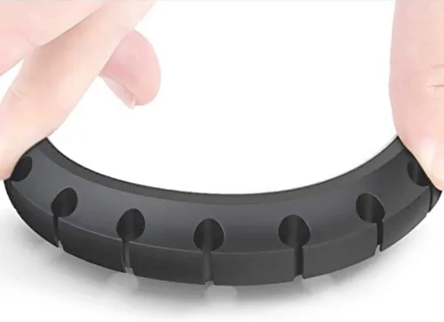 Vista 7 de SOULWIT Clips de soporte para cables, paquete de 3 clips organizadores de cables de silicona autoadhesivos para escritorio, cable de carga USB