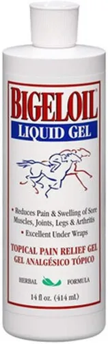 Vista 4 de Absorbine Bigeloil Liniment Gel, refrescante tópico para dolores musculares, articulaciones y dolor de artritis, botella de 14 onzas
