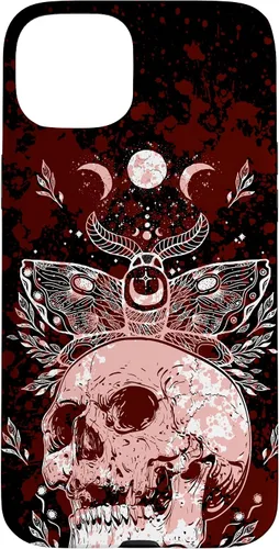 Vista 9 de Death Moth Gothic Dark Witch Occult Wiccan Goth Moon Pattern Case for iPhone 16