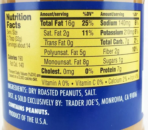 Vista 2 de Mantequilla de maní salada crujiente de Trader Joe's de cacahuetes sin blanquear