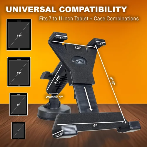 Vista 3 de iBOLT TabDock BizMount Soporte de ventosa para tabletas para camiones y vehículos
