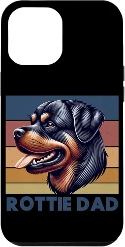 Vista 25 de Rottweiler Dad Rottie Father Dog Parent Father's Day Retro Case for iPhone 16