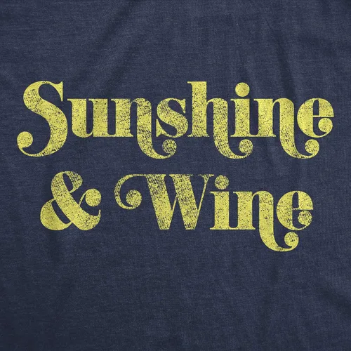 Vista 4 de Camiseta divertida con estampado de sol y vino para mujer