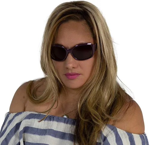 Vista 2 de VITENZI Gafas de sol polarizadas para mujer, gafas de sol retro, moda vintage, Jackie O de gran tamaño, Vittoria