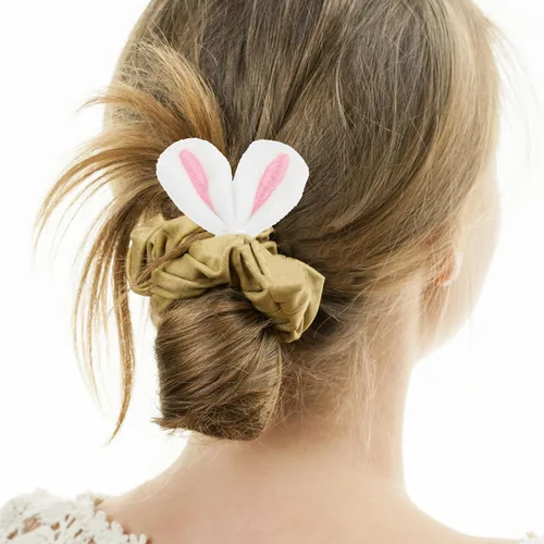 Vista 6 de Amosfun 20 piezas de accesorios de horquilla de orejas de conejo, mini pinzas para orejas de conejo, accesorios de bricolaje para mujeres y niñas