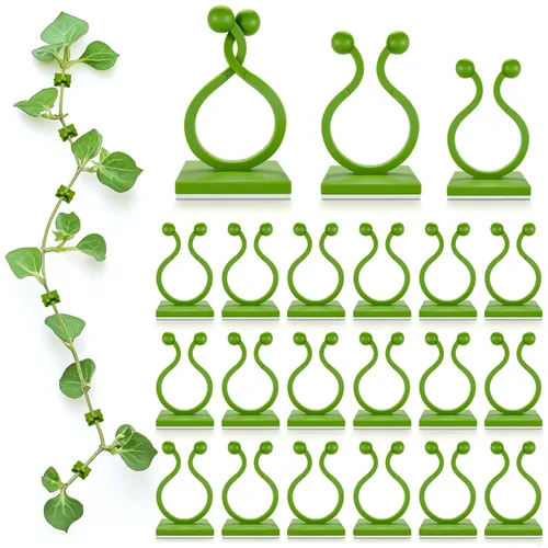 Vista 10 de 60 clips de pared para plantas, 72 calcomanías adhesivas acrílicas, vid, planta trepadora, soportes, accesorios para plantas
