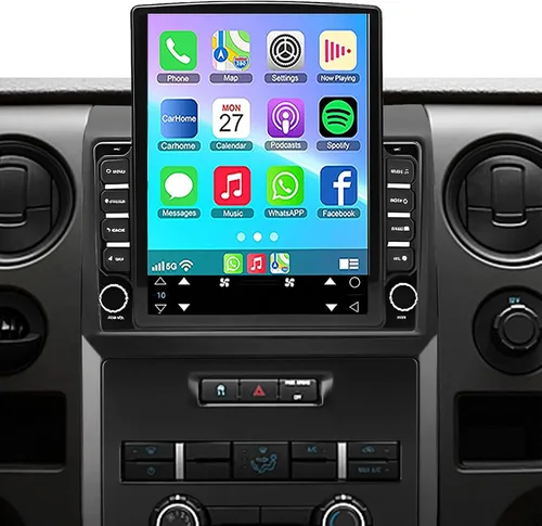 Vista 11 de Android 14 Estéreo de coche para Ford F150 2009-2014, Carplay inalámbrico Android Auto QLED 1280 * 800P pantalla táctil doble DIN receptor IPS, WiFi