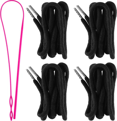 Vista 11 de Jetec Cordones de repuesto con cordón fácil de enhebrar para pantalones deportivos, pantalones cortos, pantalones, chaquetas (beige, azul marino)