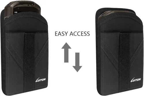 Vista 3 de Funda de escáner Zebra TC77 TC70 con clip y trabillas para cinturón, compatible con Zebra TC75, TC70x, TC70, TC72, TC77, escáner de código de barras