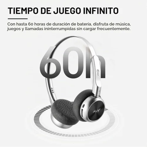 Vista 4 de iKF Auriculares Bluetooth inalámbricos retro R1, tiempo de reproducción de Negro