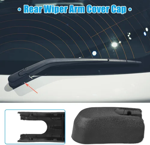 Vista 2 de ACROPIX Tapa de tuerca de brazo de limpiaparabrisas trasero para Mazda 3 - Paquete de 1 color negro