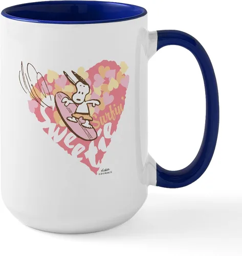Vista 30 de CafePress SNOOPY Joe Cool - Taza de café de cerámica (15.0 fl oz)