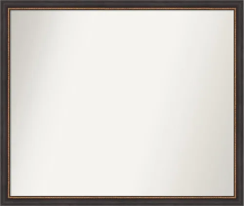 Vista 103 de Amanti Art Espejo de baño negro para sobre el fregadero, 23 x 23 pulgadas, espejo cuadrado negro Ashton, marco de madera tradicional mediano, se