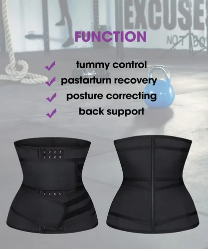 Vista 3 de ASHLONE Waist Trainer for Women Latex Underbust Cincher Sport Corset Trimmer Belt