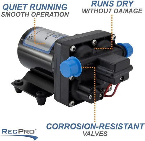 Vista 9 de RecPro - Bomba de agua de repuesto directo para Shurflo 4008-101-A65 3.0 GPM 12V Self-Prime Camper Bomba de agua