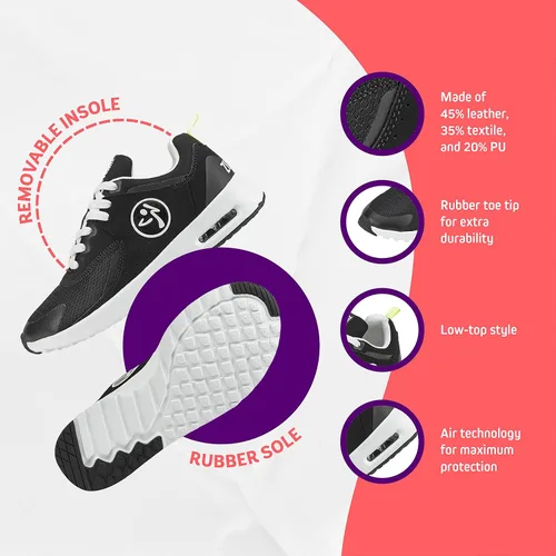 Vista 3 de ZUMBA Tenis Air Boost para mujer, tenis de baile bajos