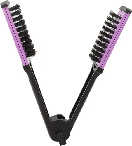 Vista 8 de Dioche Cepillo de pelo con abrazadera de cerdas, peine alisador de pelo, suave de doble cara con mango ergonómico para alisar y alisar el cabello