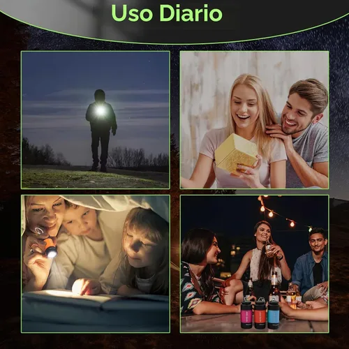 Vista 7 de UCEC Mini llavero linterna, linterna de viaje USB antorcha
