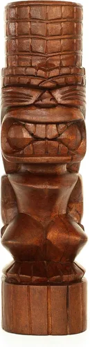 Vista 11 de G6 Collection Escultura de estatua tribal primitiva de madera extra grande de 24 pulgadas, hecha a mano, tótem de barra tiki, hecho a mano, regalo