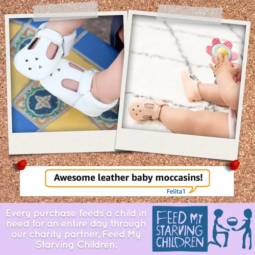 Vista 2 de BirdRock Baby Mary Jane - Mocasines para bebé de piel auténtica con suela suave para recién nacidos, bebés, infantes y niños pequeños.