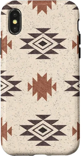 Vista 5 de Funda rústica para iPhone 17 con patrón azteca estilo bohemio occidental