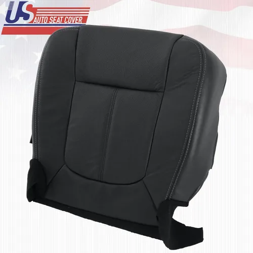 Vista 3 de Funda de asiento de piel perforada para Ford F350 Lariat 2011 – 2016, color negro